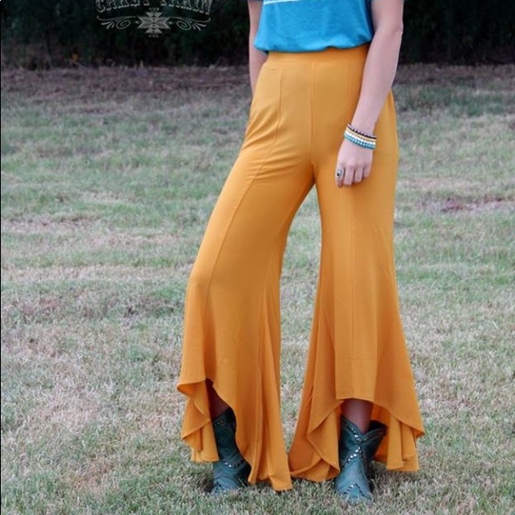 Crazy Train Paltrow Pant- Mustard - Picture 1 of 2